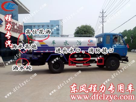 東風(fēng)145灑水車側(cè)面照